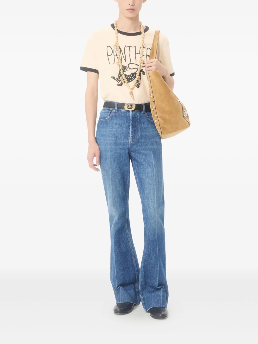 Tricou Valentino Garavani neutru din bumbac - Img 2
