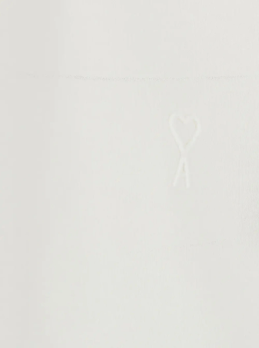 Tricou White T-Shirt with AMI de Coeur Patch in Cotton Woman - Img 3
