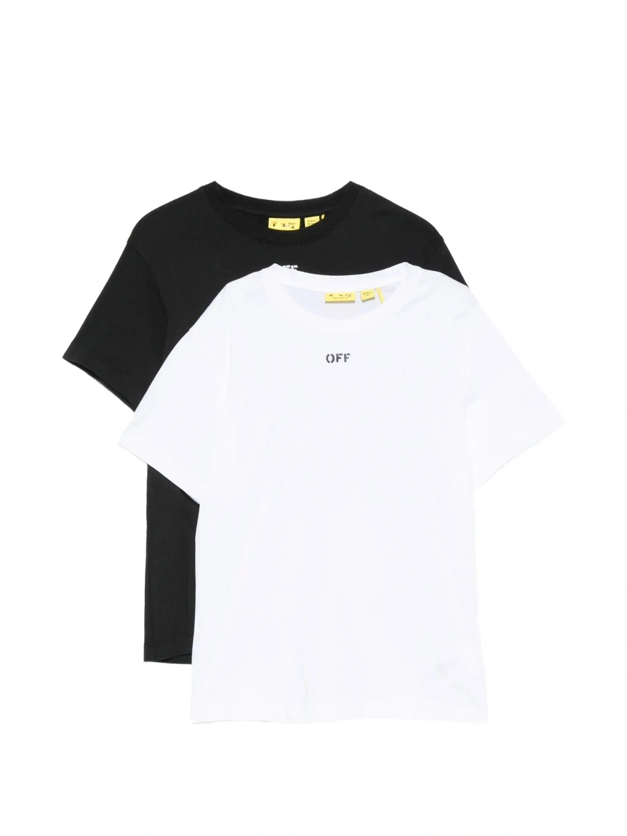 Tricouri Off-White multicolor din bumbac - Img 5