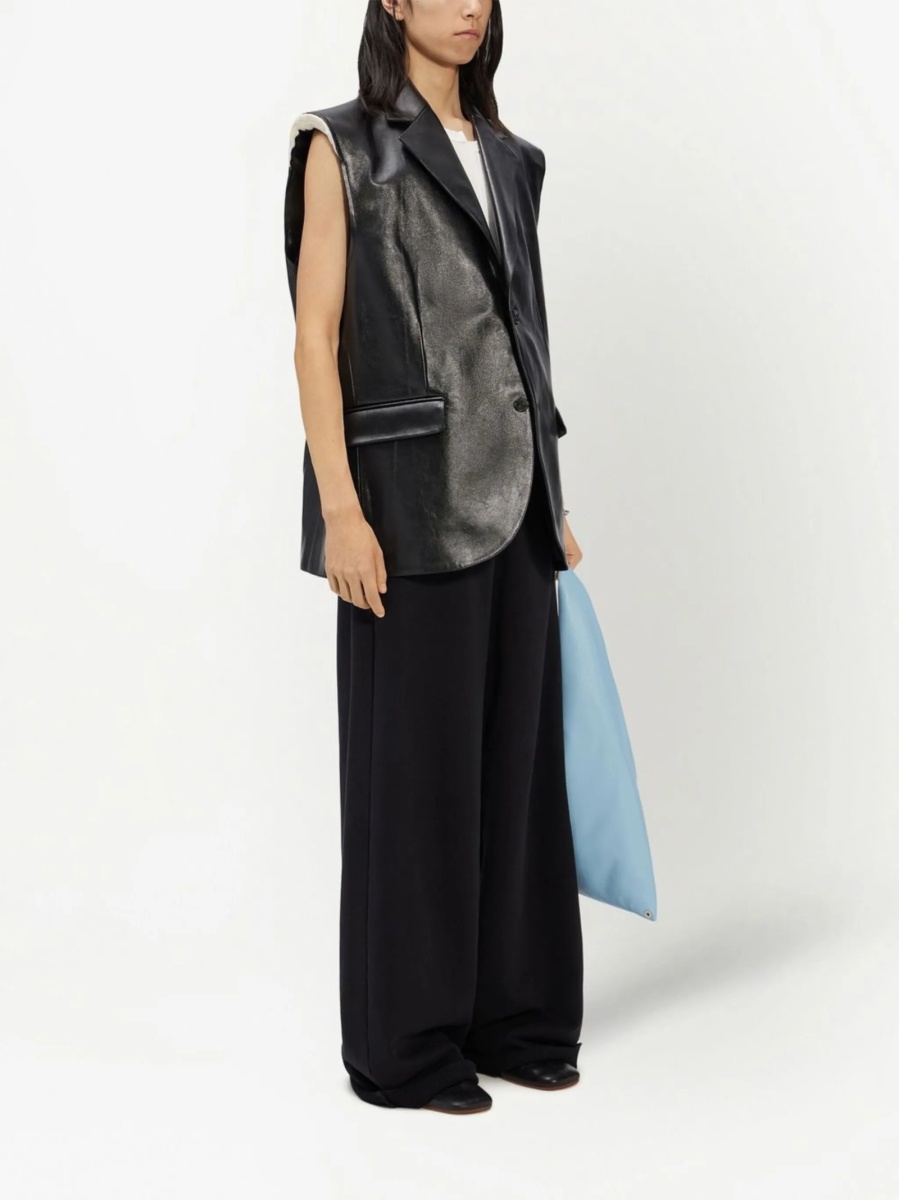 Vesta MM6 Maison Margiela neagra din piele - Img 3