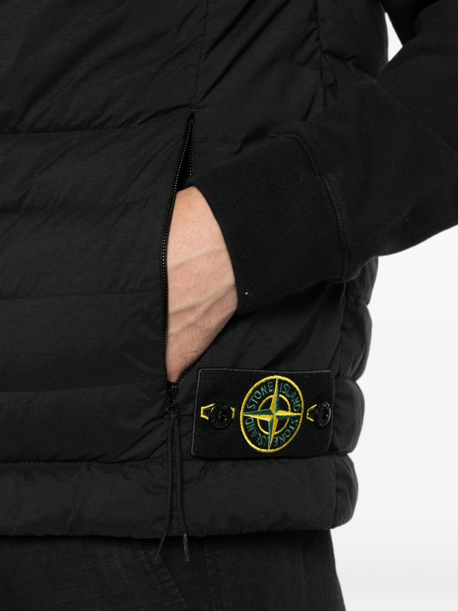 Vesta Stone Island neagra din poliamida si spandex/elastan - Img 5
