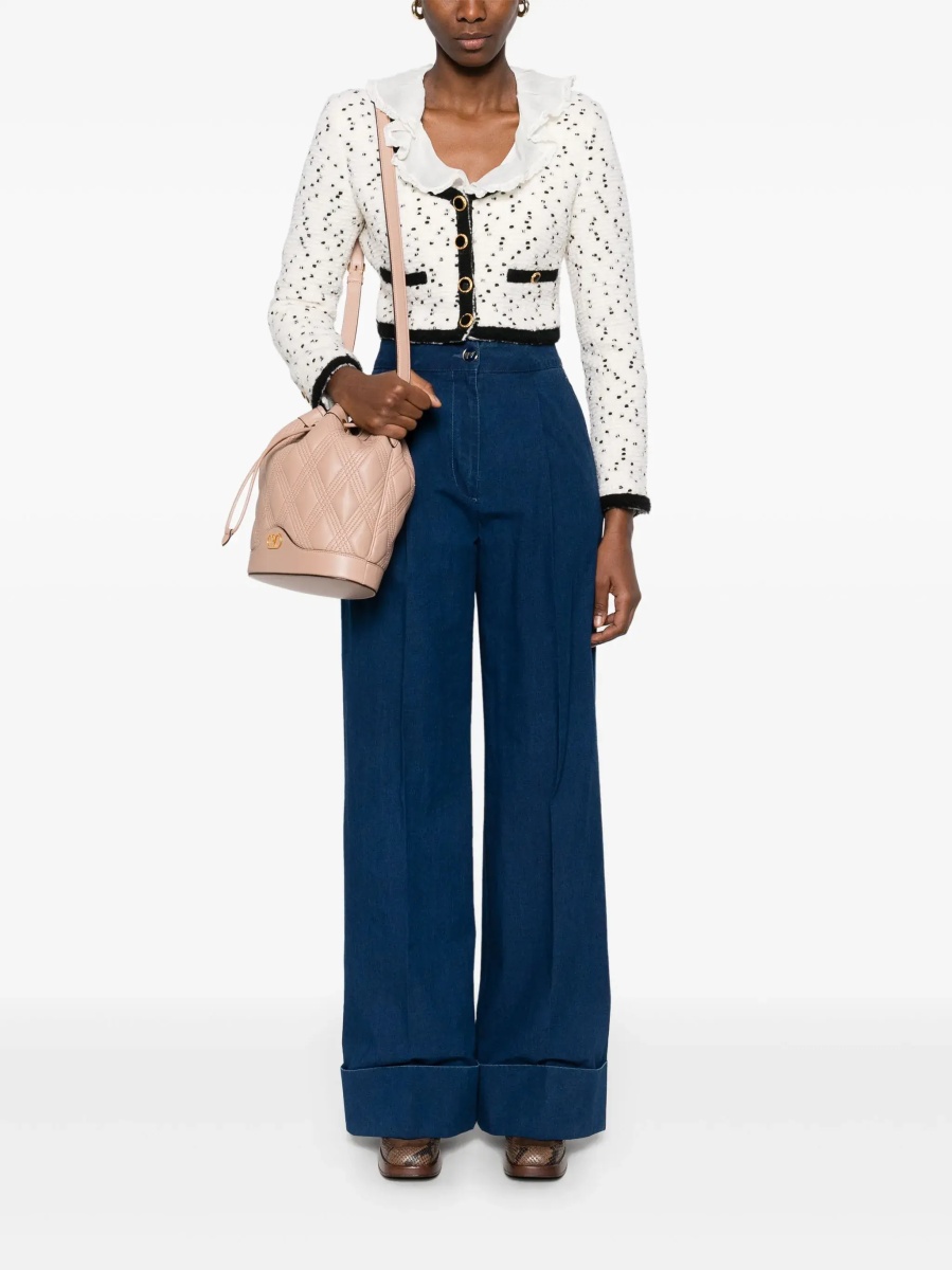 Wide-leg jeans with pleats - Img 2