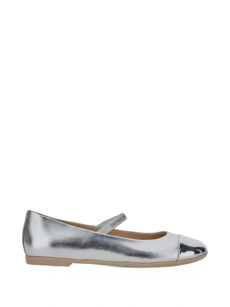 Balerini EMPORIO ARMANI KIDS gri din piele - Img 5
