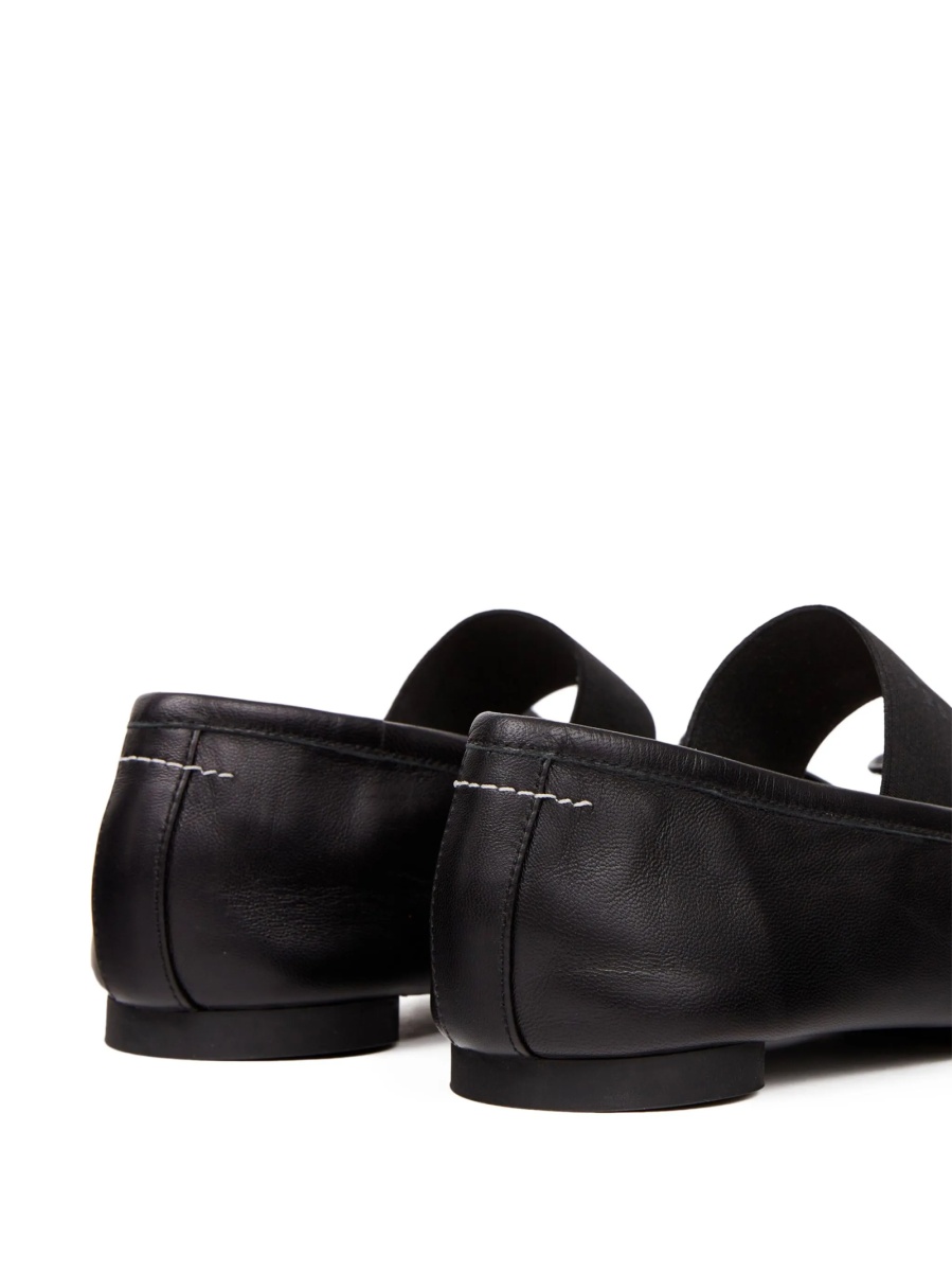 Balerini MM6 Maison Margiela negri din piele si bumbac - Img 5