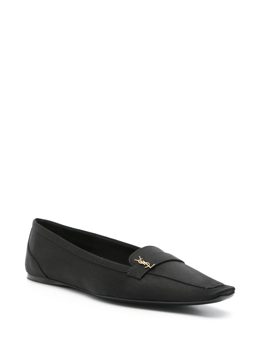 Balerini Saint Laurent negri din material textil - Img 2