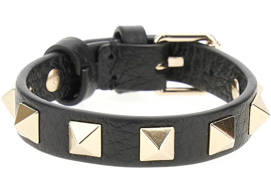 Bijuterii 'Rockstud' leather bracelet - Img 2