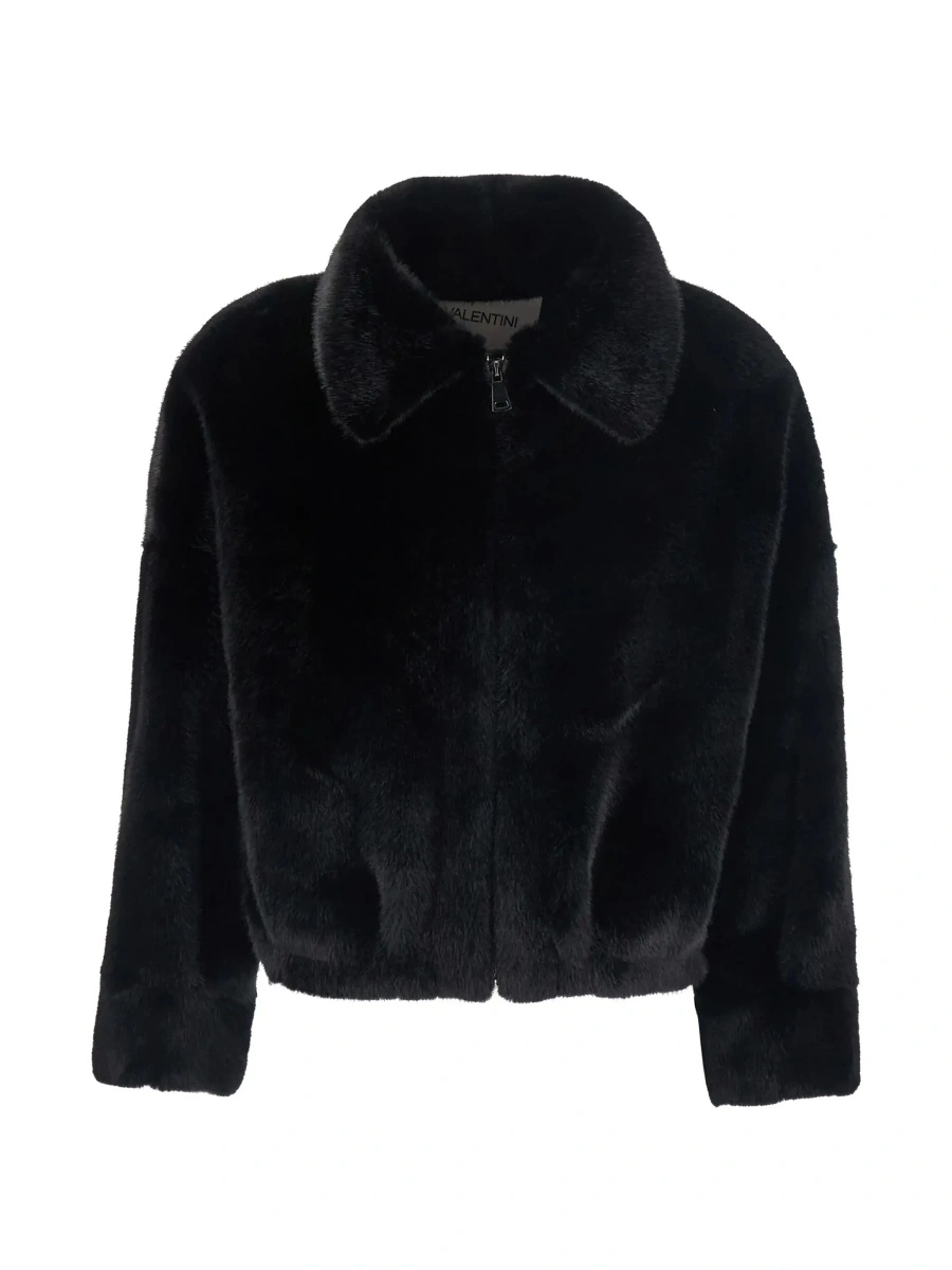 Blana VALENTINI 1972 neagra din shearling si blana ecologica - Img 6