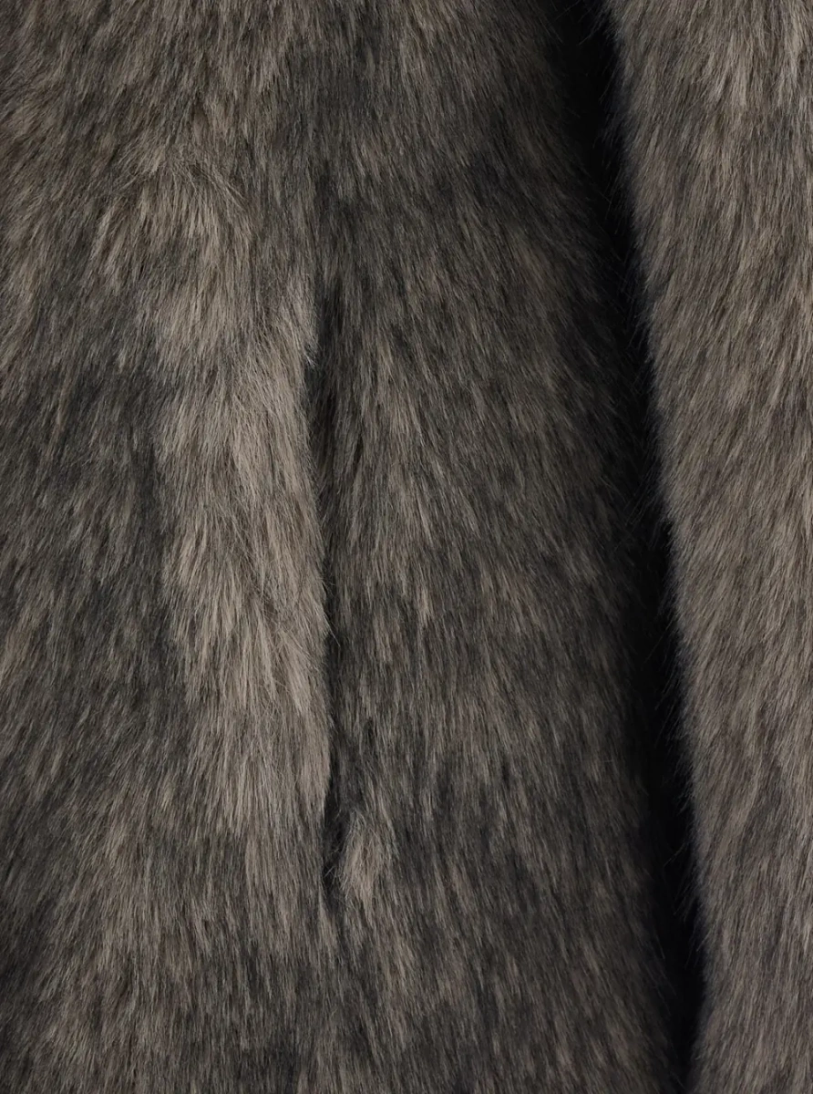 Blanuri Angelika Jacket Faux Fur with 100% Polyester and Gray for women - Img 3