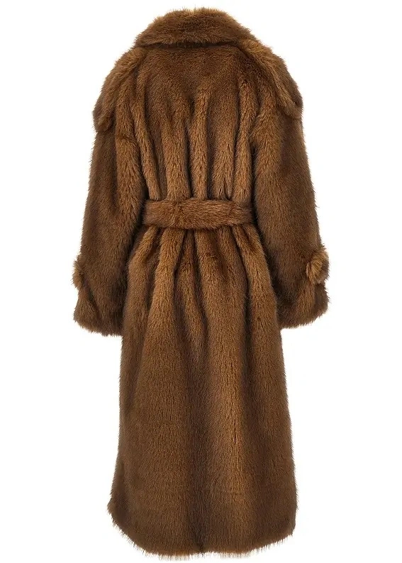 Blanuri 'Farrah' faux fur long trench coat - Img 3