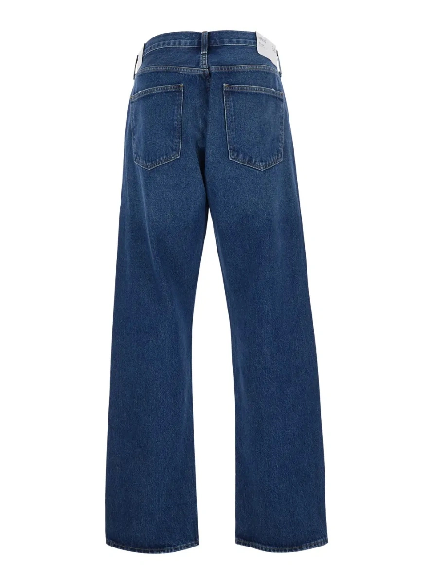 Blugi AGOLDE albastri din denim '90' - Img 2
