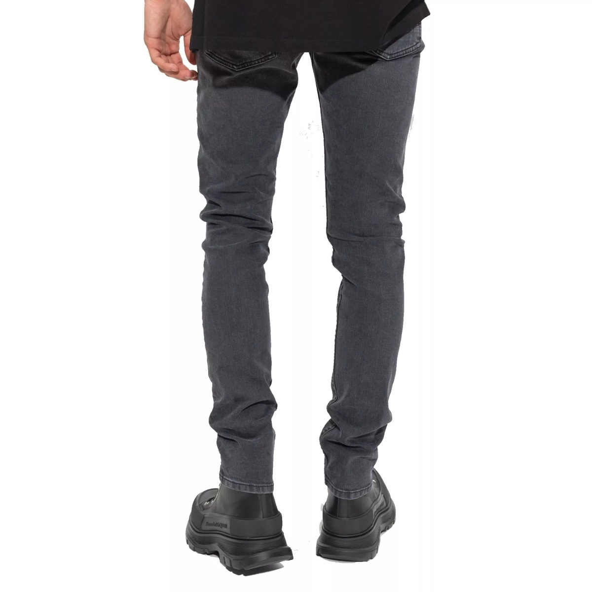 Blugi Alexander McQueen Cotton Denim Jeans - Img 3