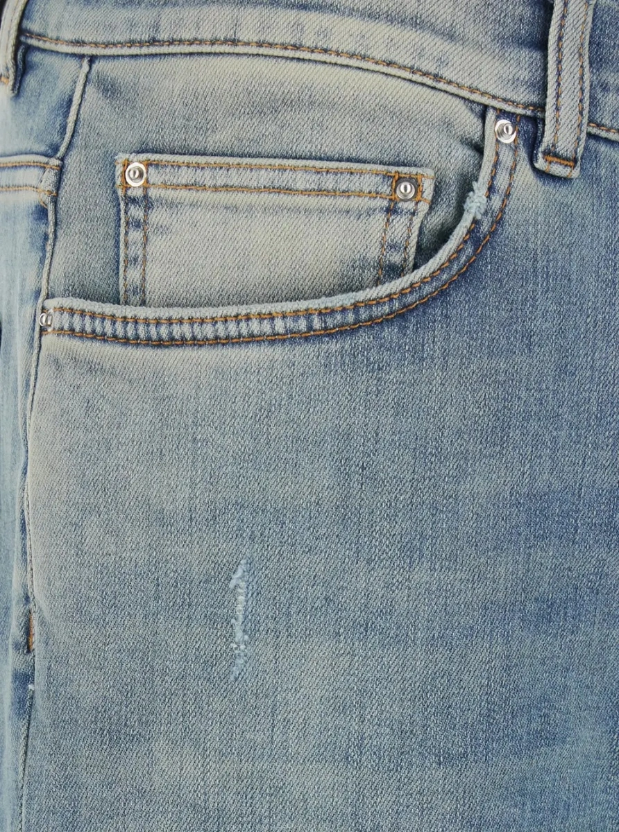 Blugi AMIRI albastri din denim - Img 3