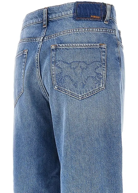 Blugi Balloon Fit jeans with frayed hem - Img 4