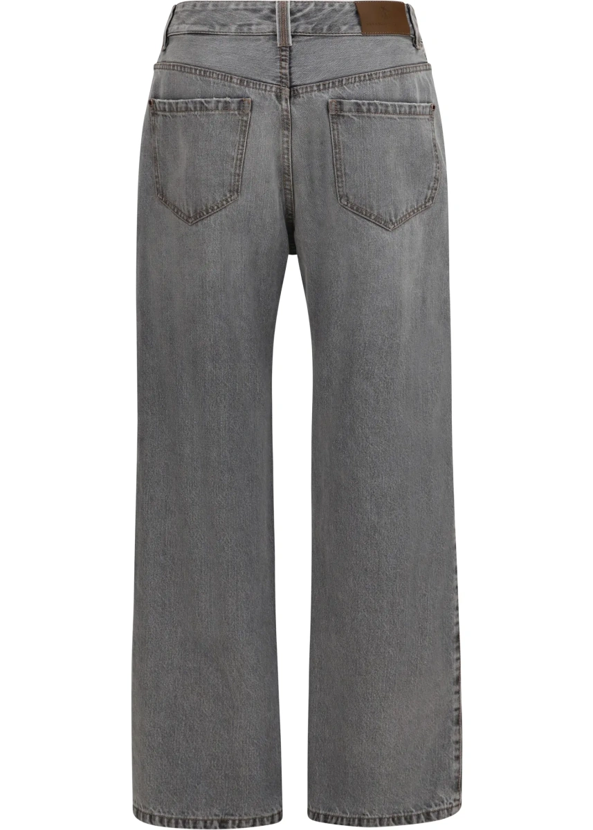 Blugi Brunello Cucinelli multicolor din bumbac si denim - Img 2