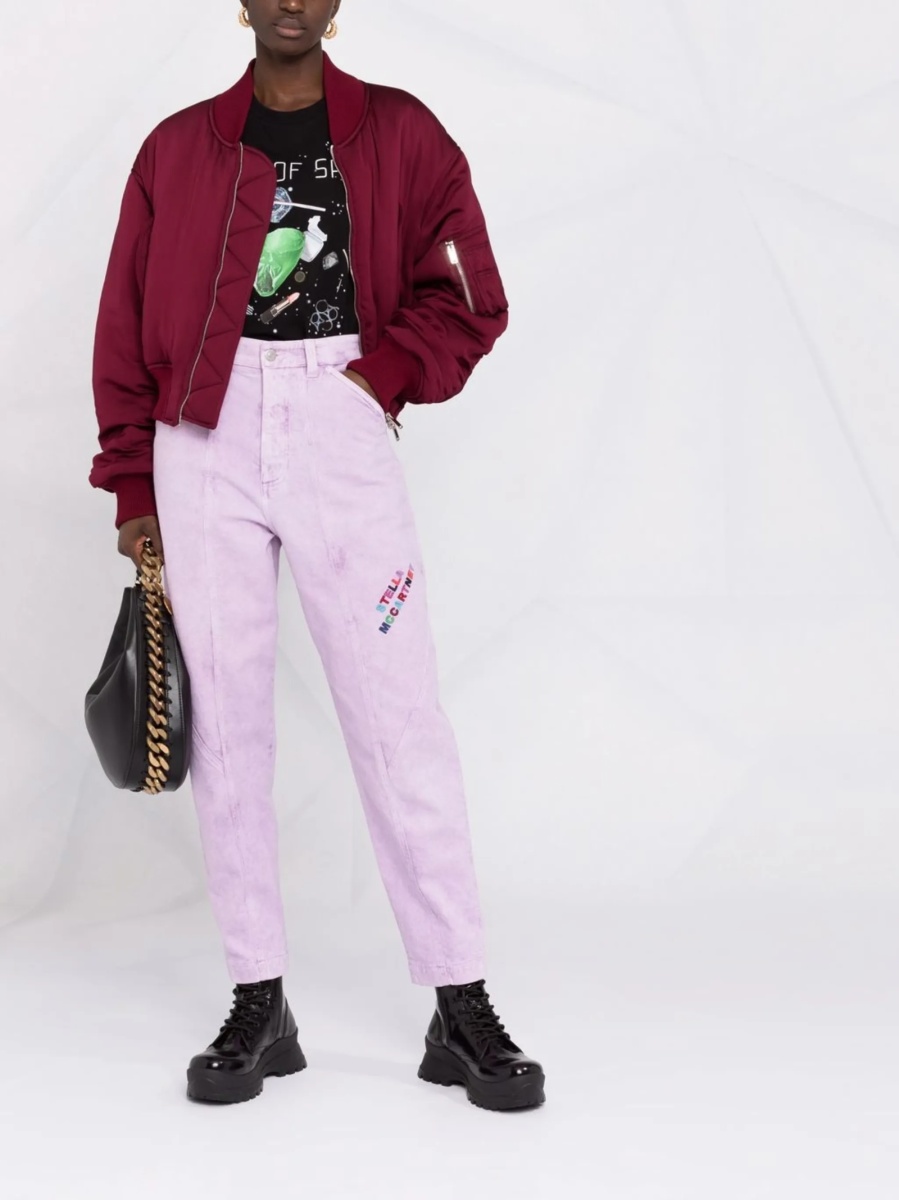 Blugi conici Stella McCartney violet - Img 2