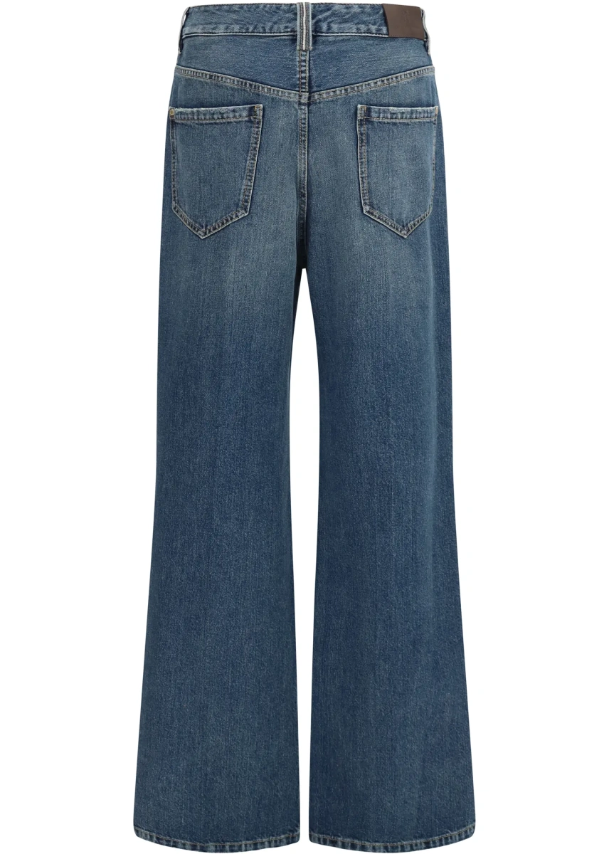 Blugi Contemporary Loose Authentic denim Pants with monili - Img 2