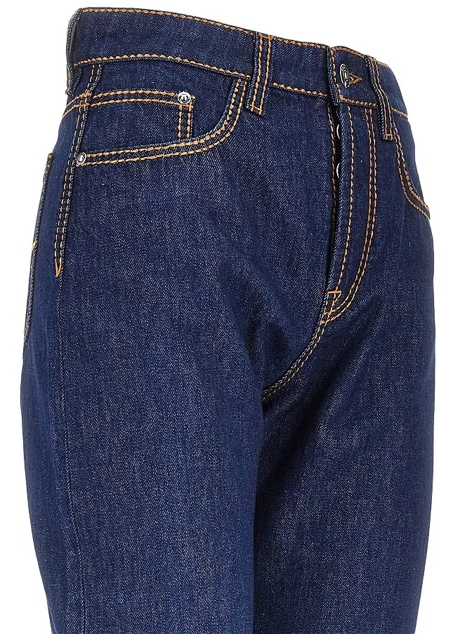 Blugi Cotton denim jeans with Medusa detail - Img 2