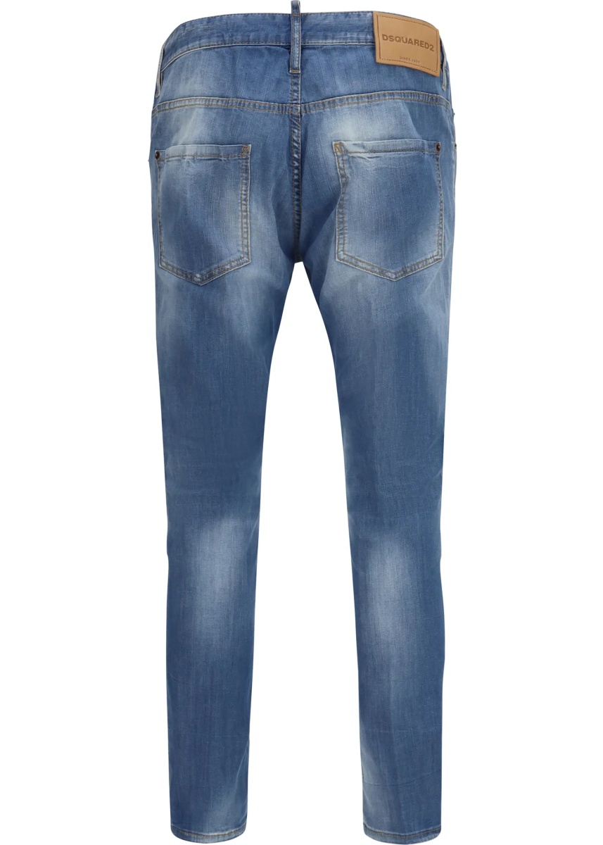 Blugi Cotton Jeans with logo application - Img 2