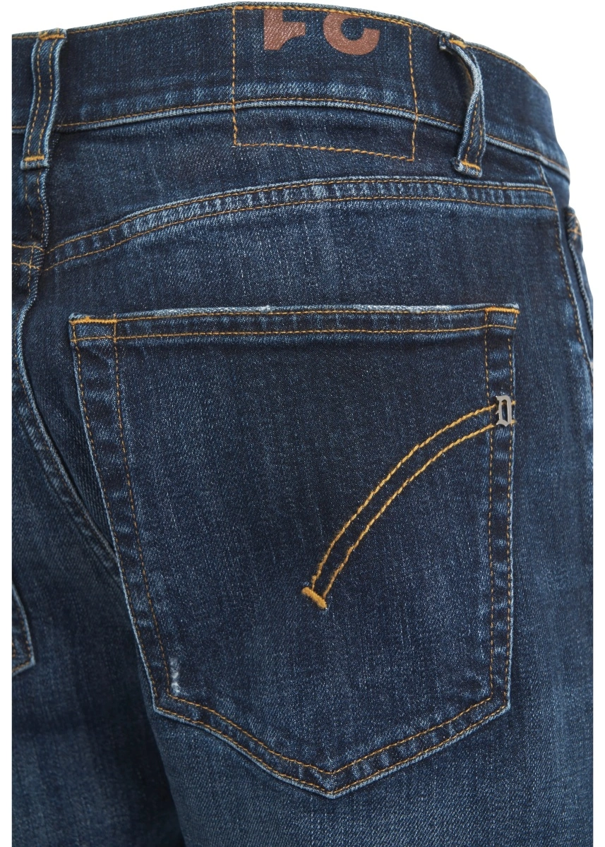 Blugi drepti Dondup albastri din denim 'Ervin' - Img 5