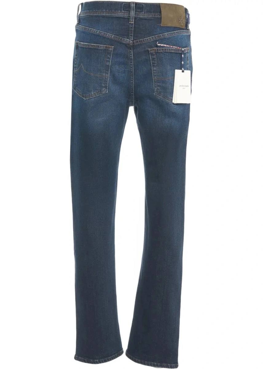 Blugi drepti Jacob Cohen albastri din denim 'Bard' - Img 4