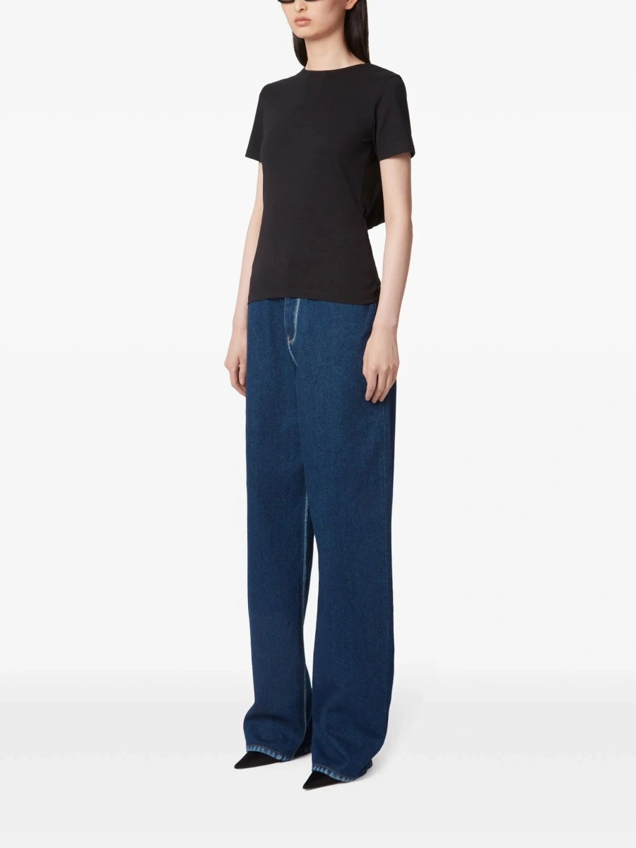 Blugi drepti Nina Ricci albastri - Img 3