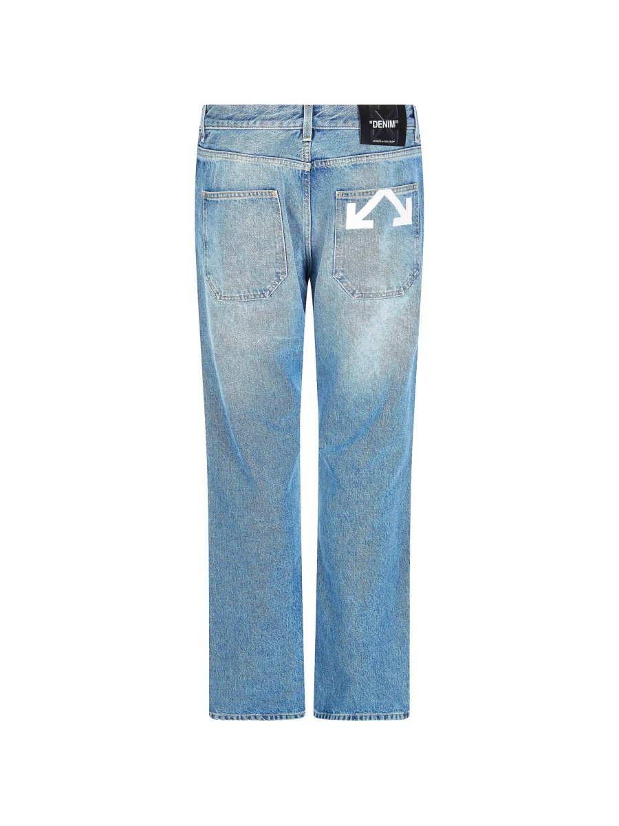 Blugi drepti Off-White albastri - Img 2