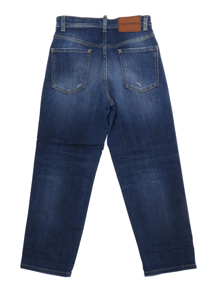 Blugi DSQUARED2 albastri din denim - Img 2