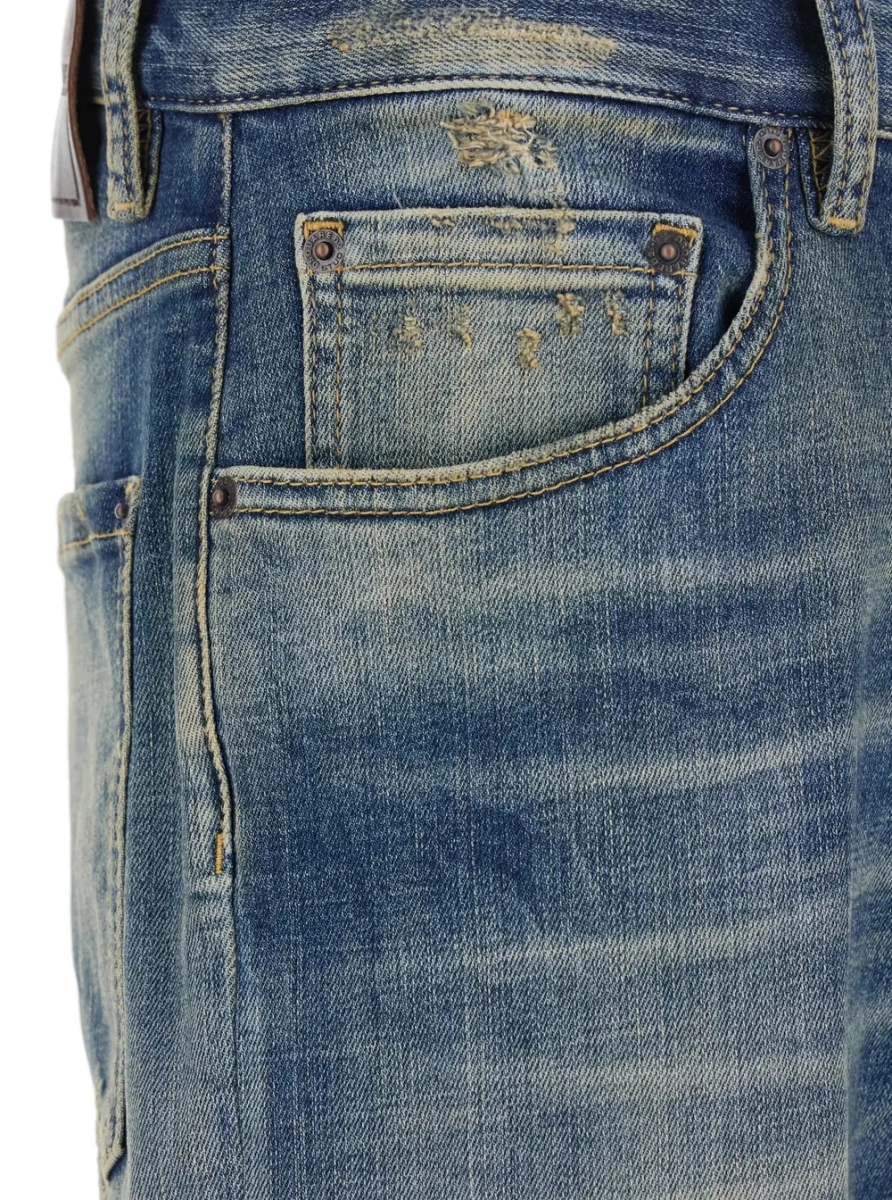 Blugi DSQUARED2 albastri din denim - Img 3