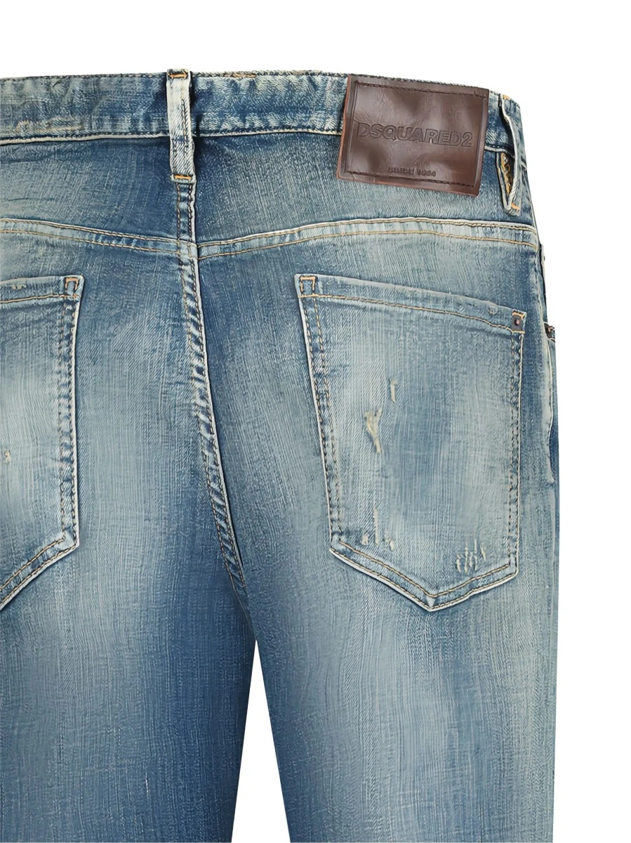 Blugi DSQUARED2 albastri din denim - Img 5