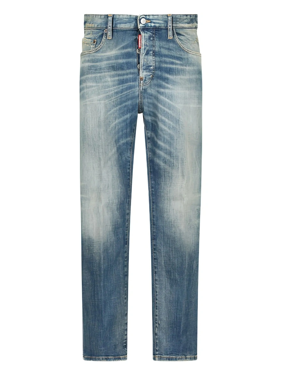 Blugi DSQUARED2 albastri din denim - Img 6