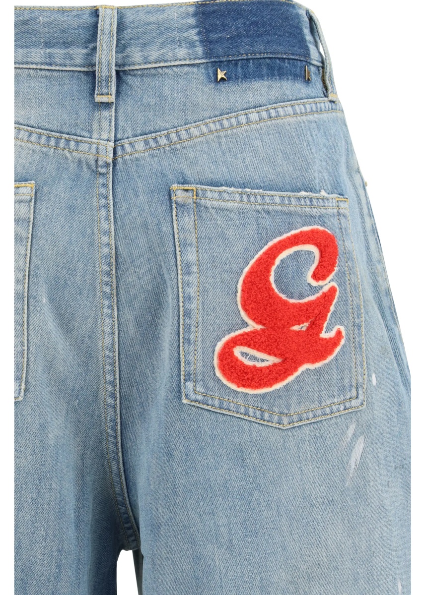 Blugi Embroidered logo denim Jeans - Img 3