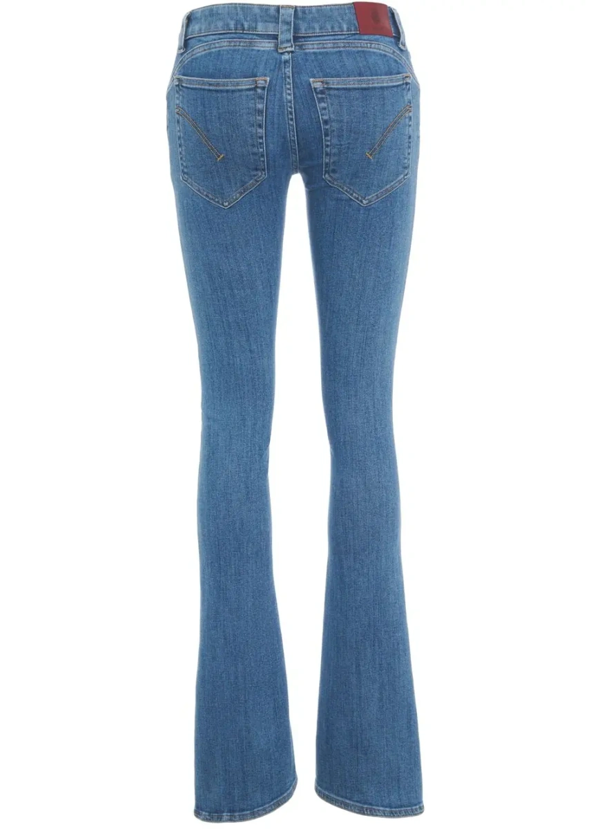 Blugi evazati Dondup albastri din denim - Img 3