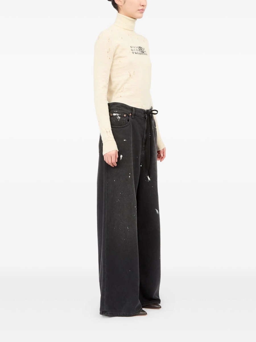 Blugi evazati MM6 Maison Margiela negri - Img 3