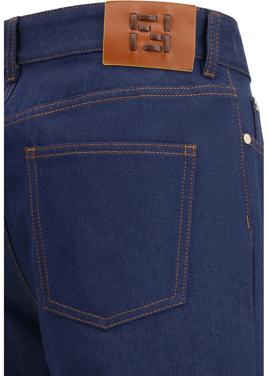 Blugi Five-pocket straight cut Jeans with logo detail - Img 3