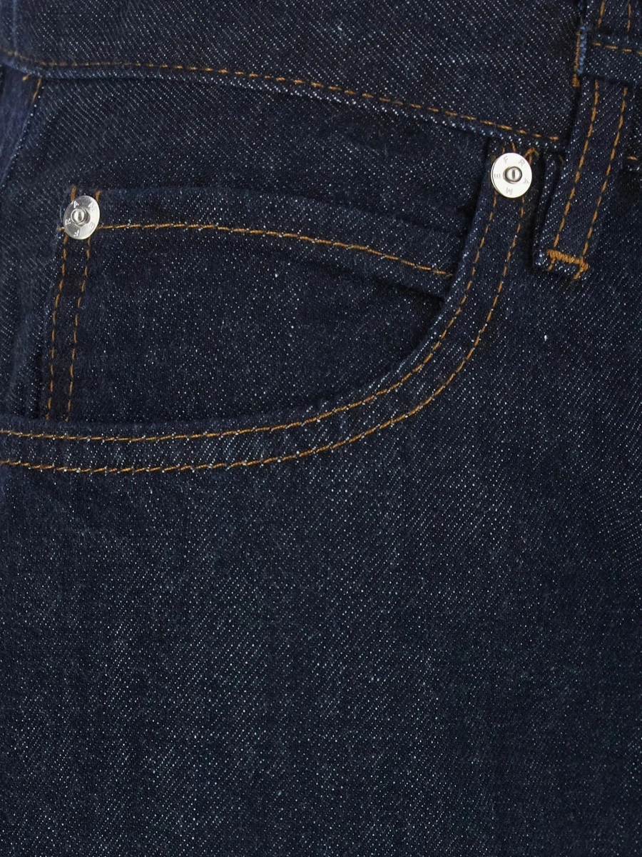 Blugi FRAME albastri din denim 'The Off-Duty Drawstring Bow' - Img 5
