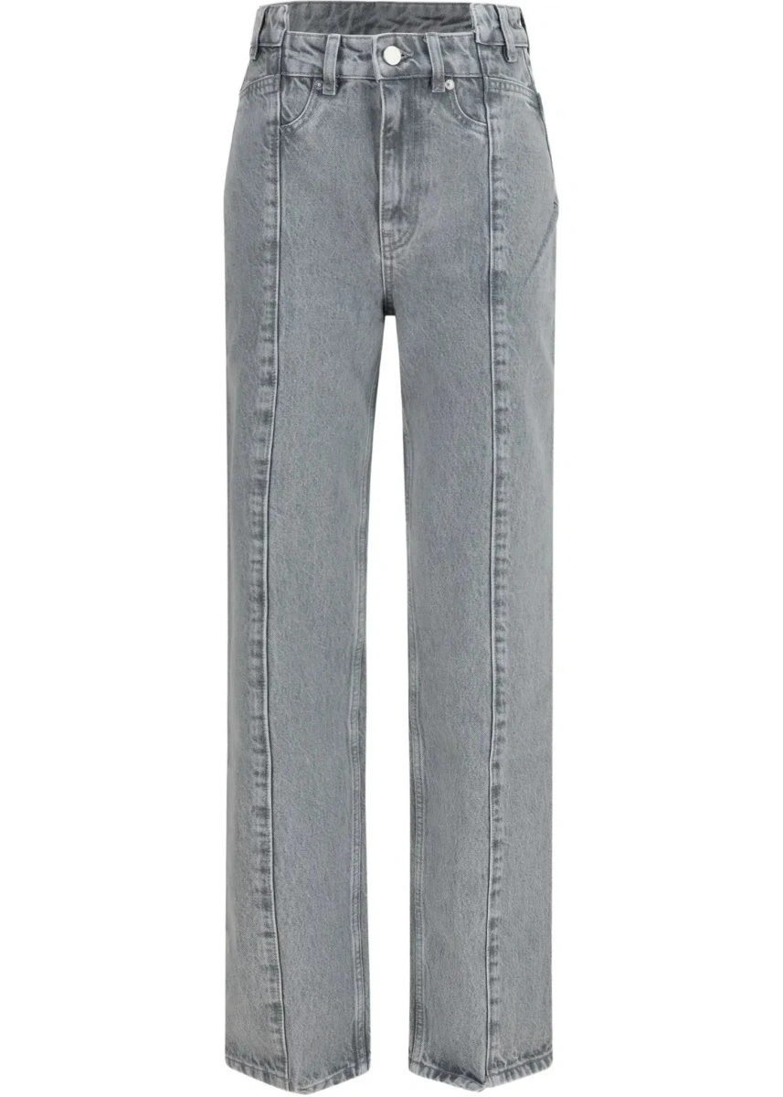 Blugi Ganni multicolor din denim - Img 6