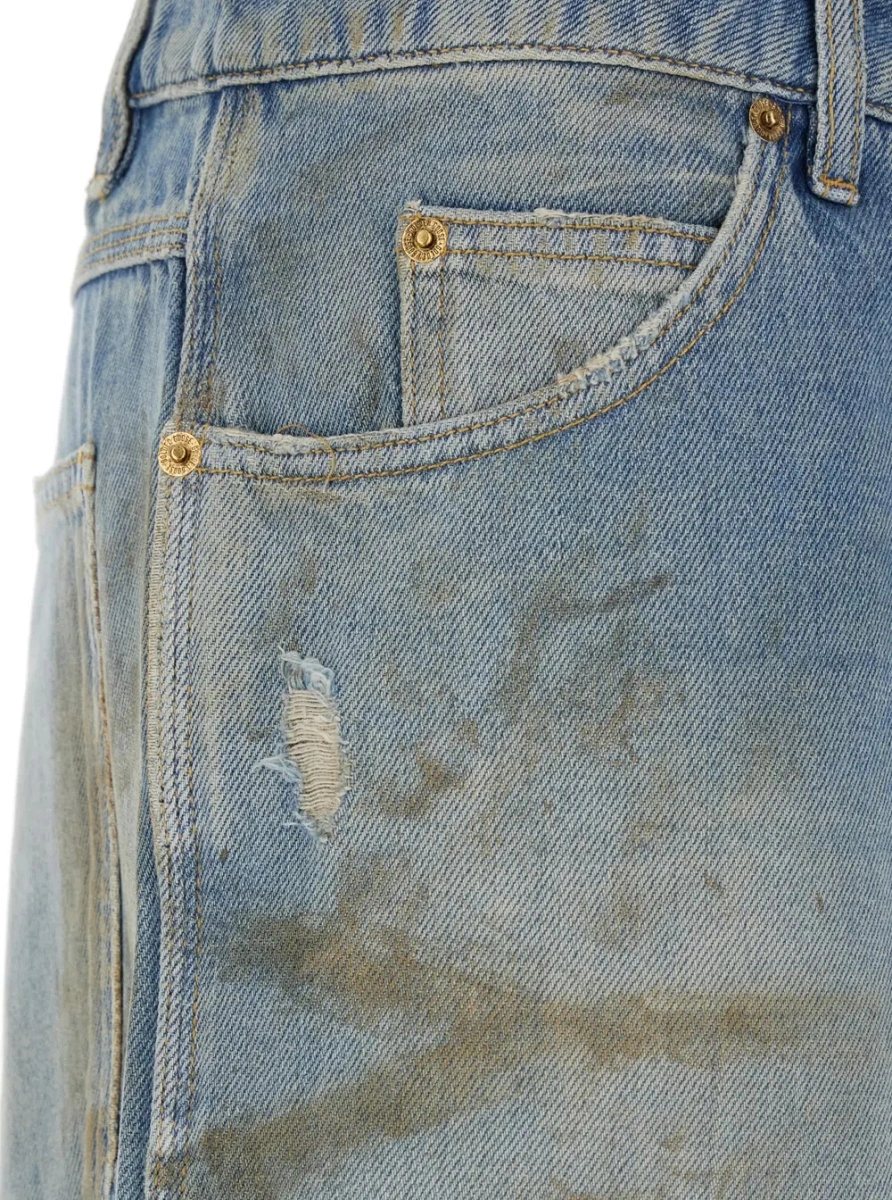 Blugi Golden Goose albastri din denim - Img 3