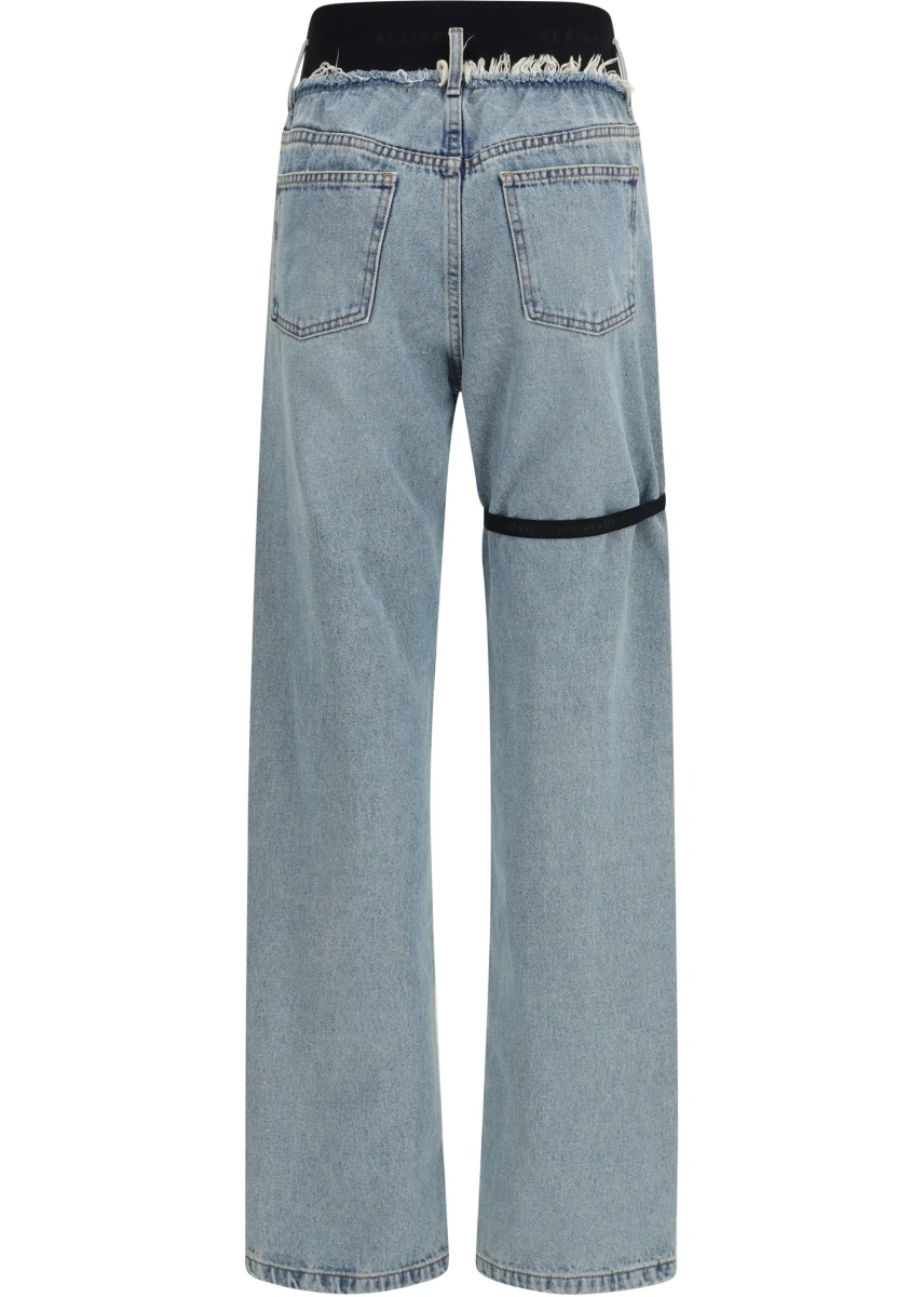 Blugi High-waisted Jeans with elastic - Img 2