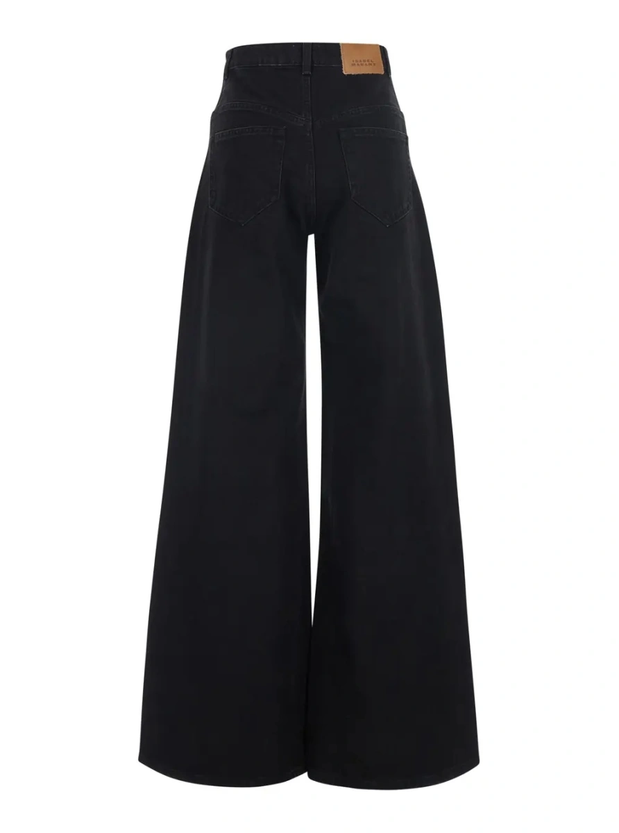 Blugi Isabel Marant negri din denim - Img 2