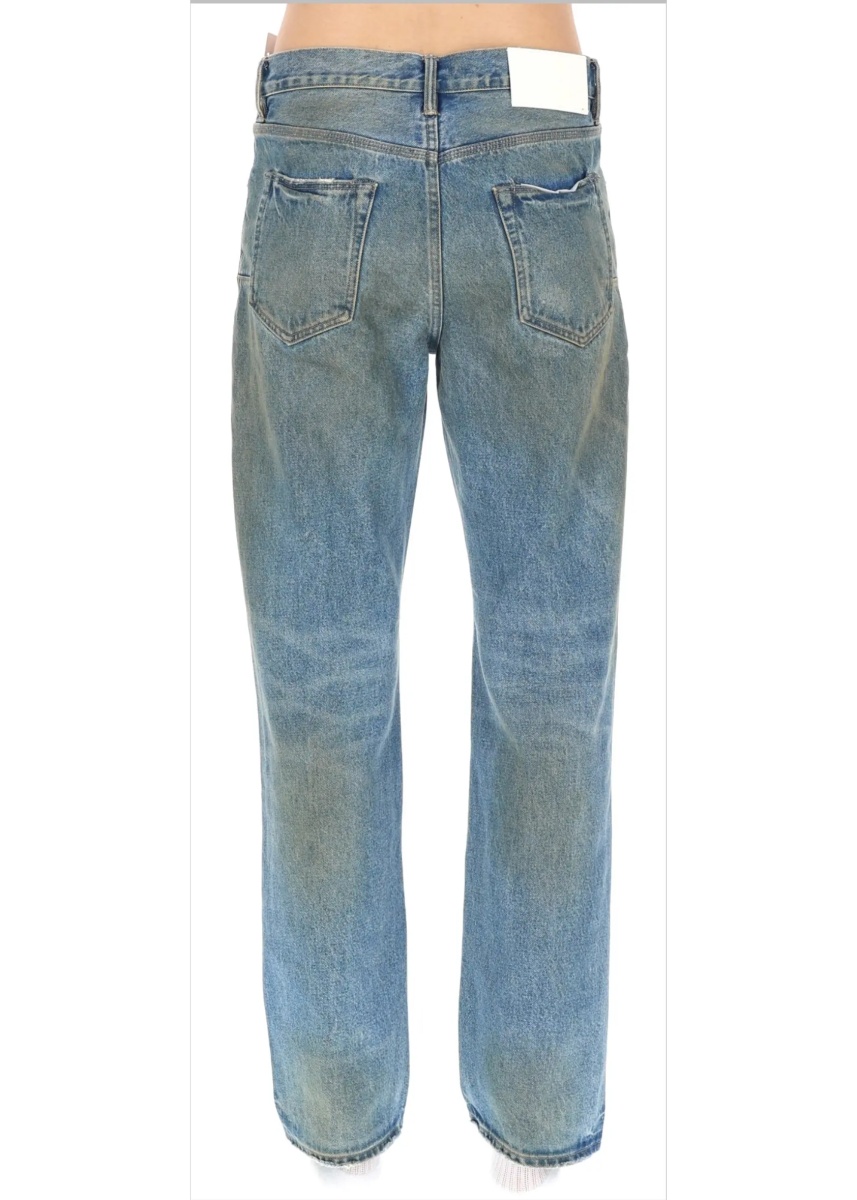 Blugi Jeans In Denim Di Cotone - Img 2