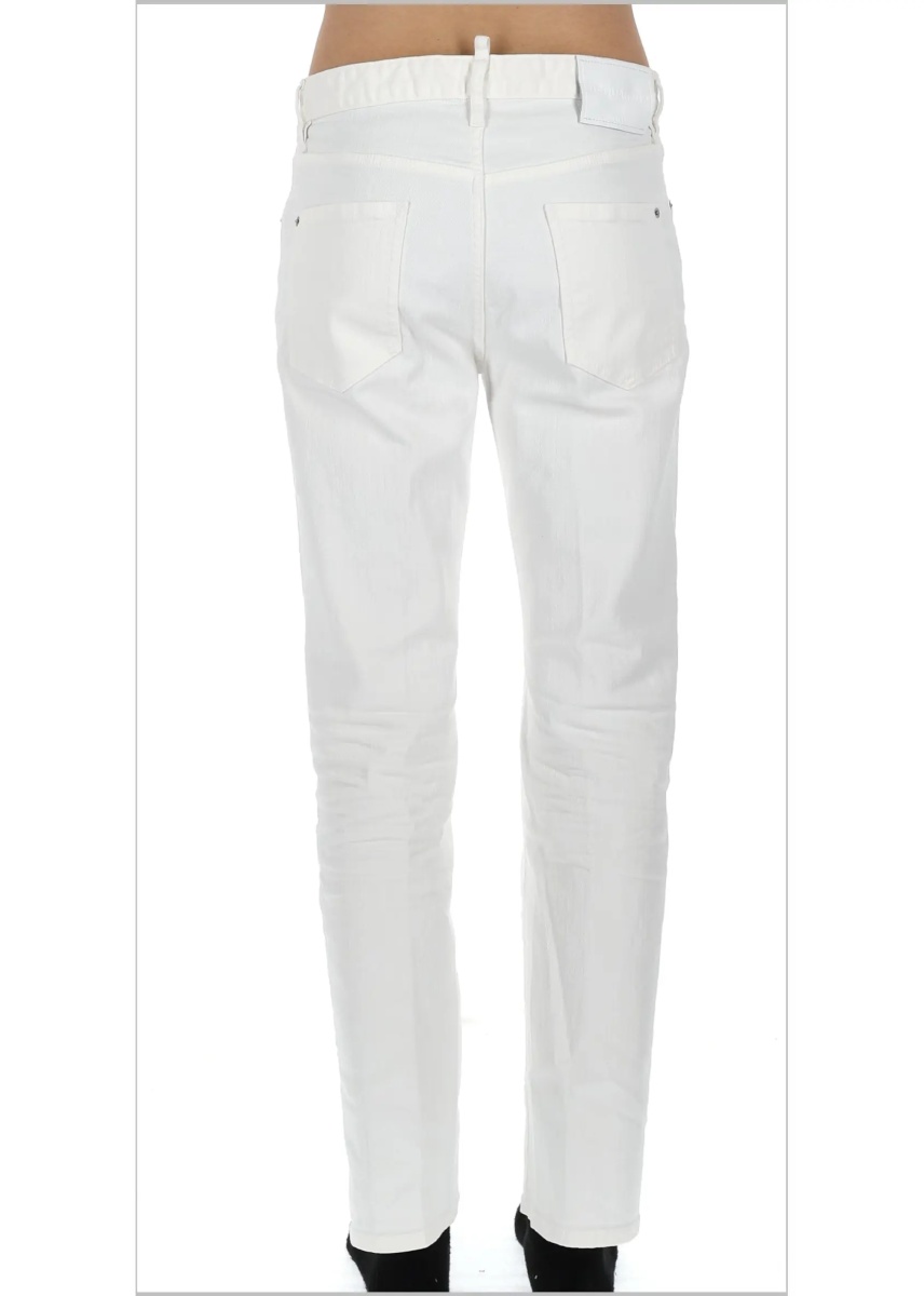Blugi Jeans In Denim Di Cotone - Img 2