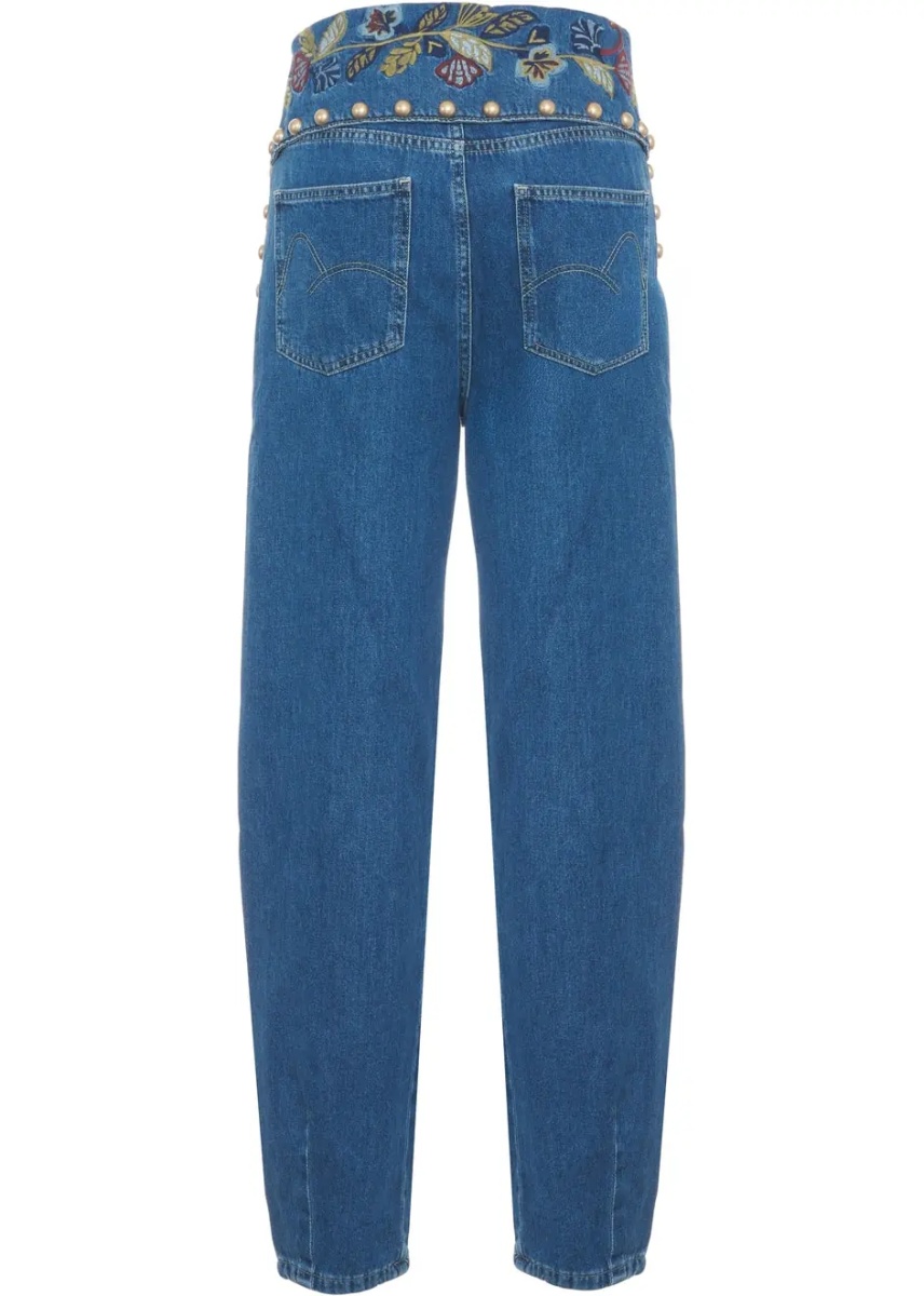 Blugi Jeans with embroidery and stud details - Img 4