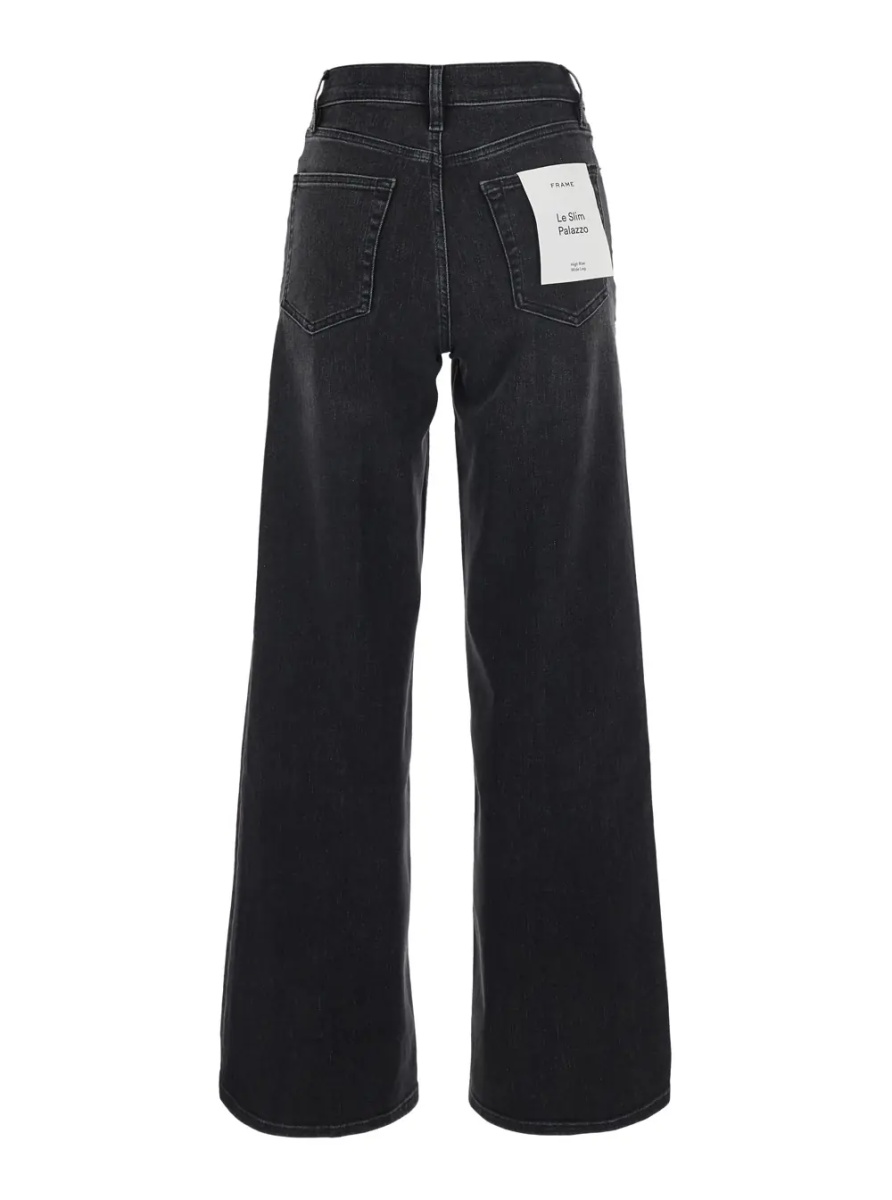 Blugi 'Le Slim Palazzo' Black jeans with Wide Leg in Denim for Women - Img 2