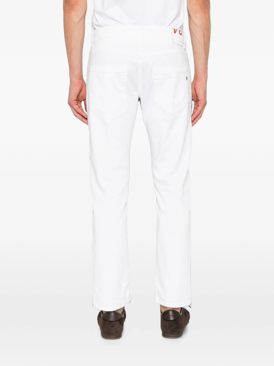 Blugi slim fit Dondup albi din multiester si spandex/elastan - Img 3