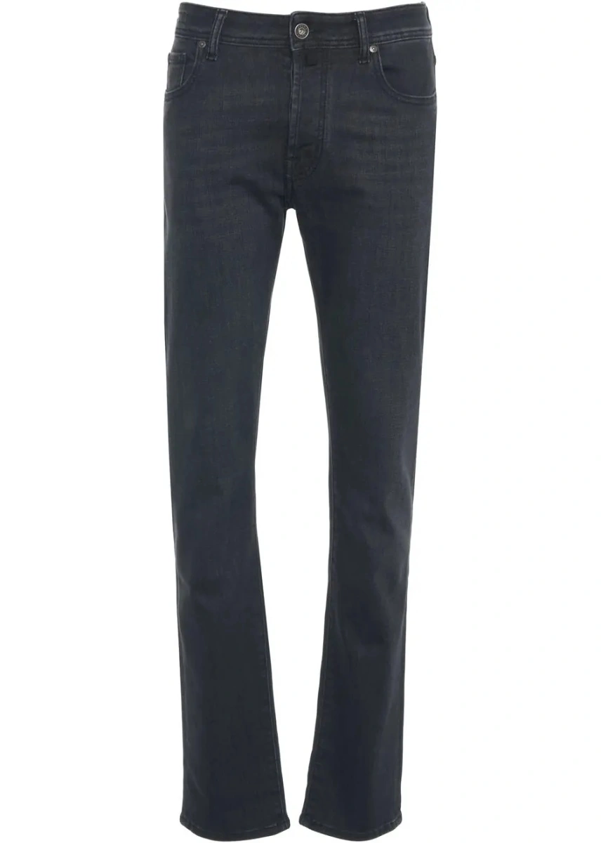 Blugi slim fit Jacob Cohen negri din denim - Img 2