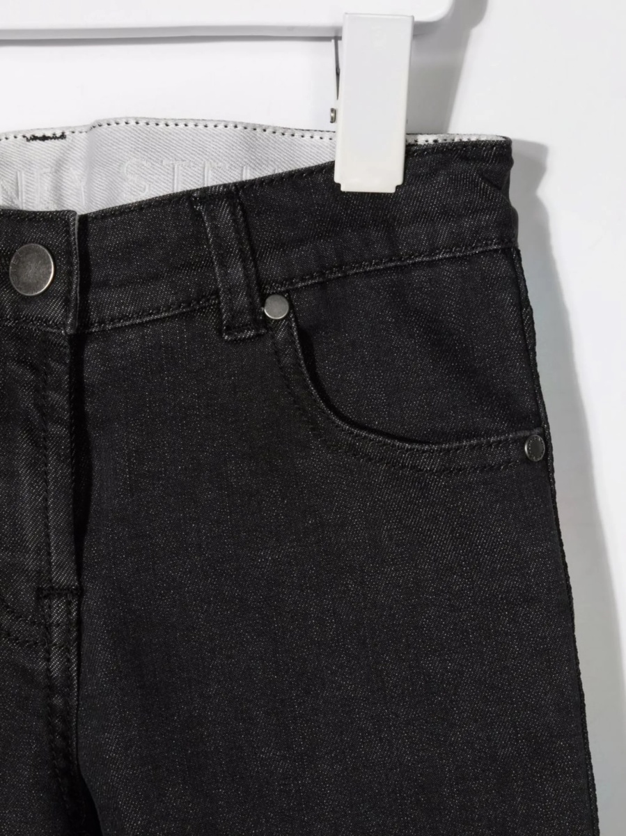 Blugi Stella McCartney negri din bumbac si elastan - Img 3