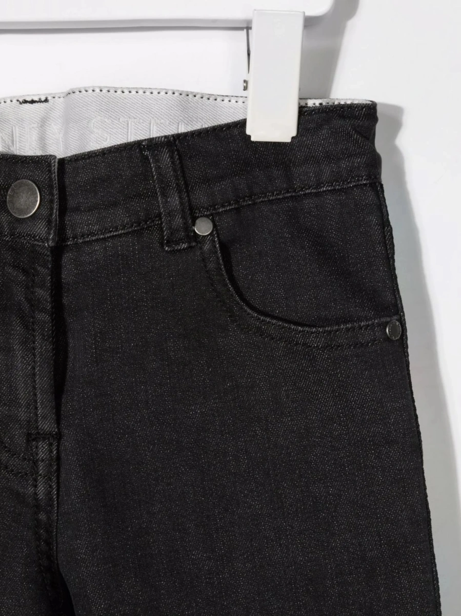 Blugi Stella McCartney negri din bumbac si elastan - Img 3