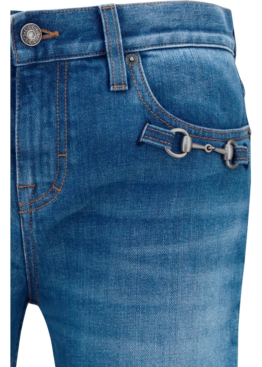 Blugi Stretch cotton Jeans with Horsebit - Img 3