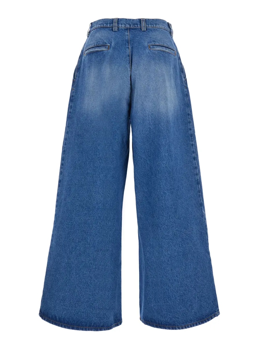 Blugi Unisex pleated jeans in 100% cotton violet - Img 2