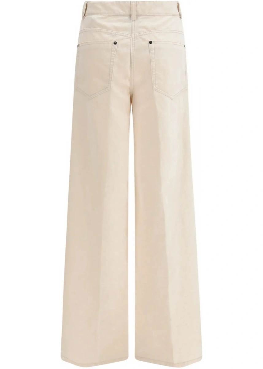 Blugi Wide leg Jeans in flocked denim - Img 5